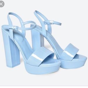 Used ALDO Women's Blue Kandie — platform heels baby blue teal order blue